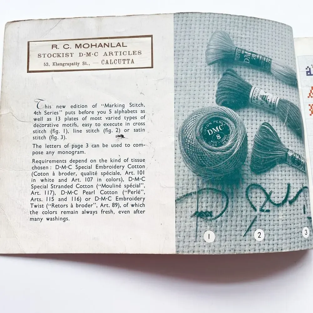 DMC Library Marking Stitch 4th Series Vintage Embroidery Book